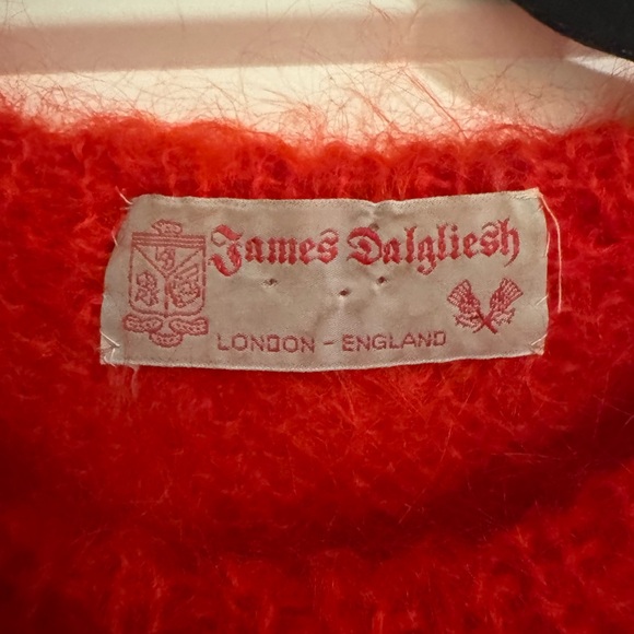 Red mohair vintage sweater - Picture 2 of 6